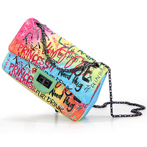 Graffiti Lock Shoulder Bag