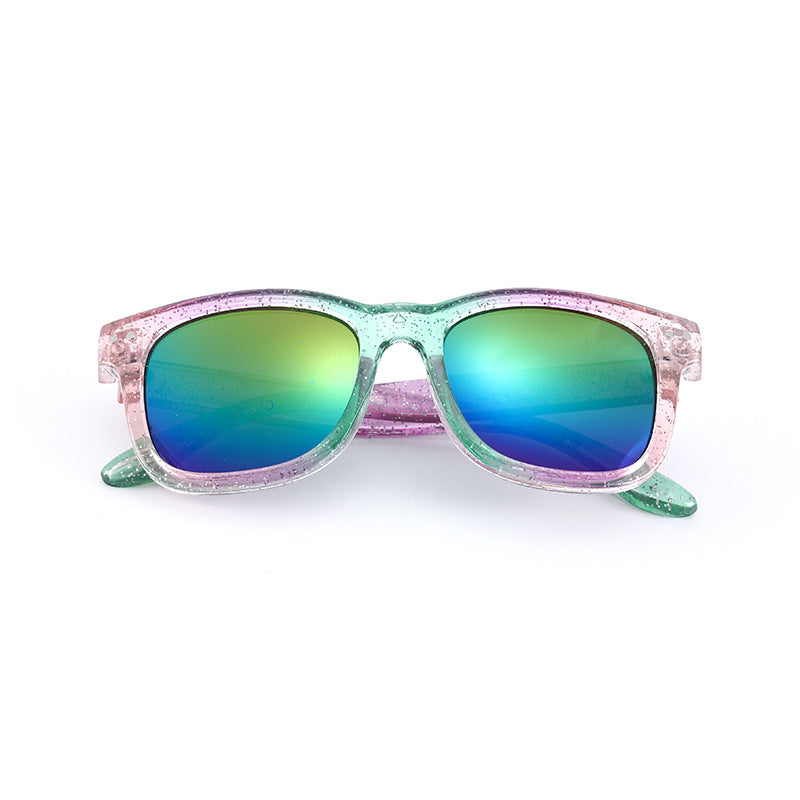 Glittery Oval Frame Sunglasses (Kids Size)