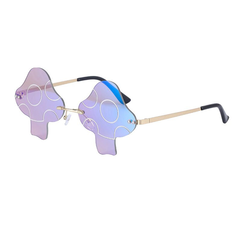 Women's Mushroom Shaped Mirror Sunglasses
