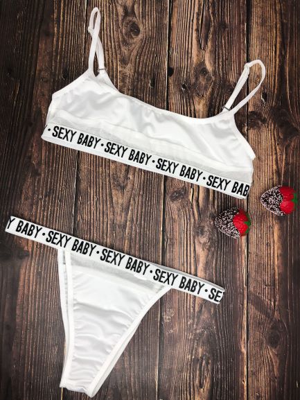 Head Turner White Two Piece Lingerie Set