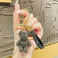 Diamond-encrusted Bear Keychain Diamond Bear Pendant