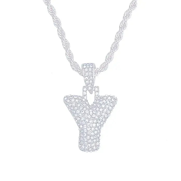 Rhinestone Initial Neaklaces
