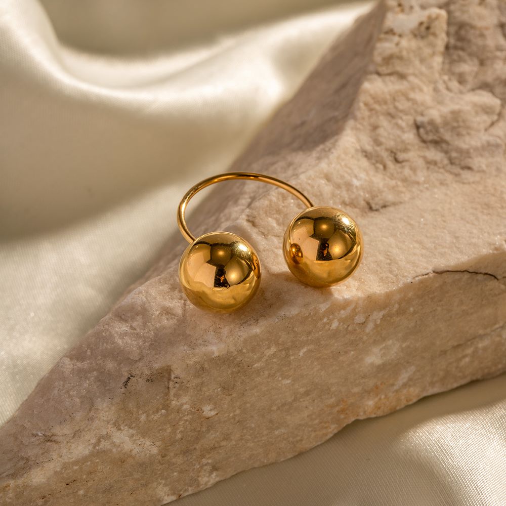 Gold Ball Ring