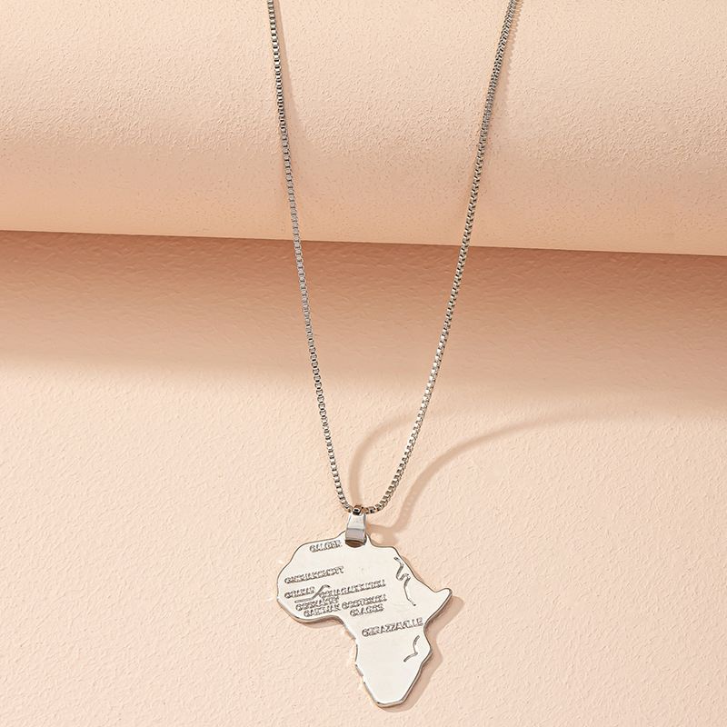 Africa Map Necklace
