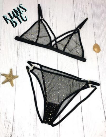 Star Two Piece Lingerie  Set