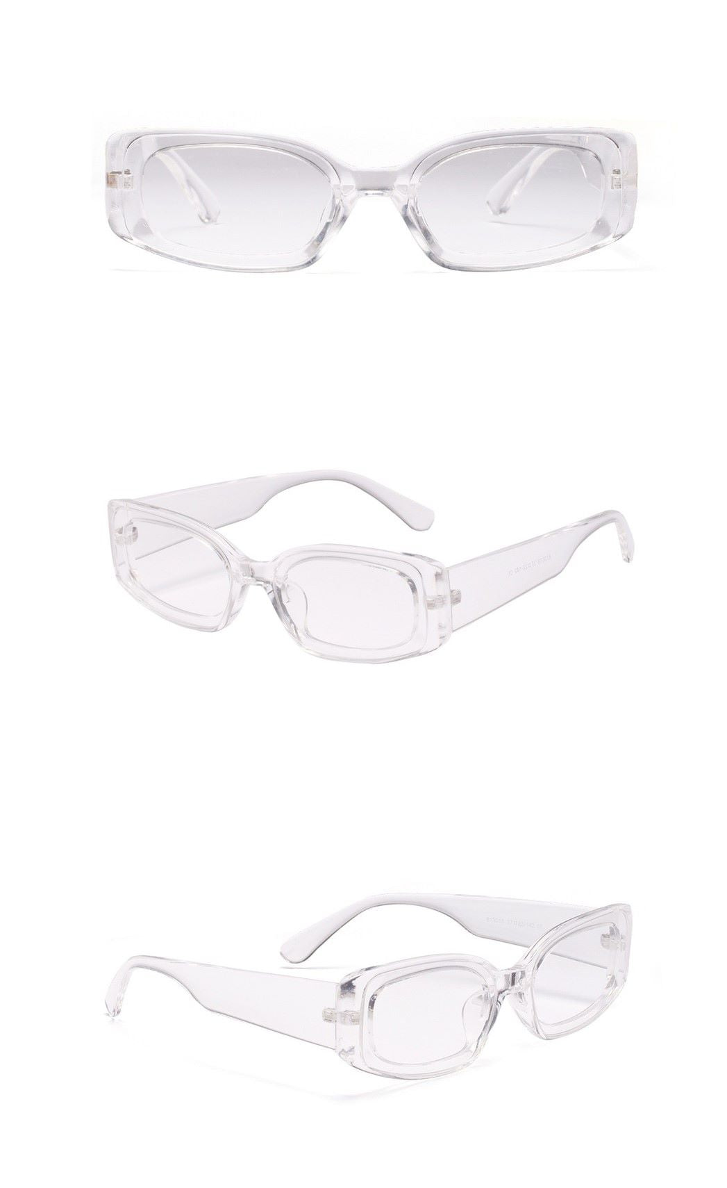 Crystal Clear Square Framed Glasses