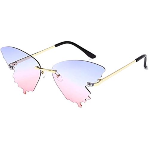 Butterfly Me Rimless Butterfly Sunglasses