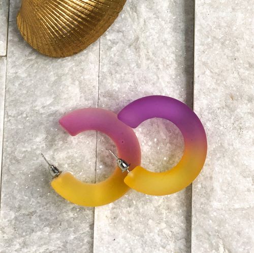 Pink Pineapple Acrylic Earrings