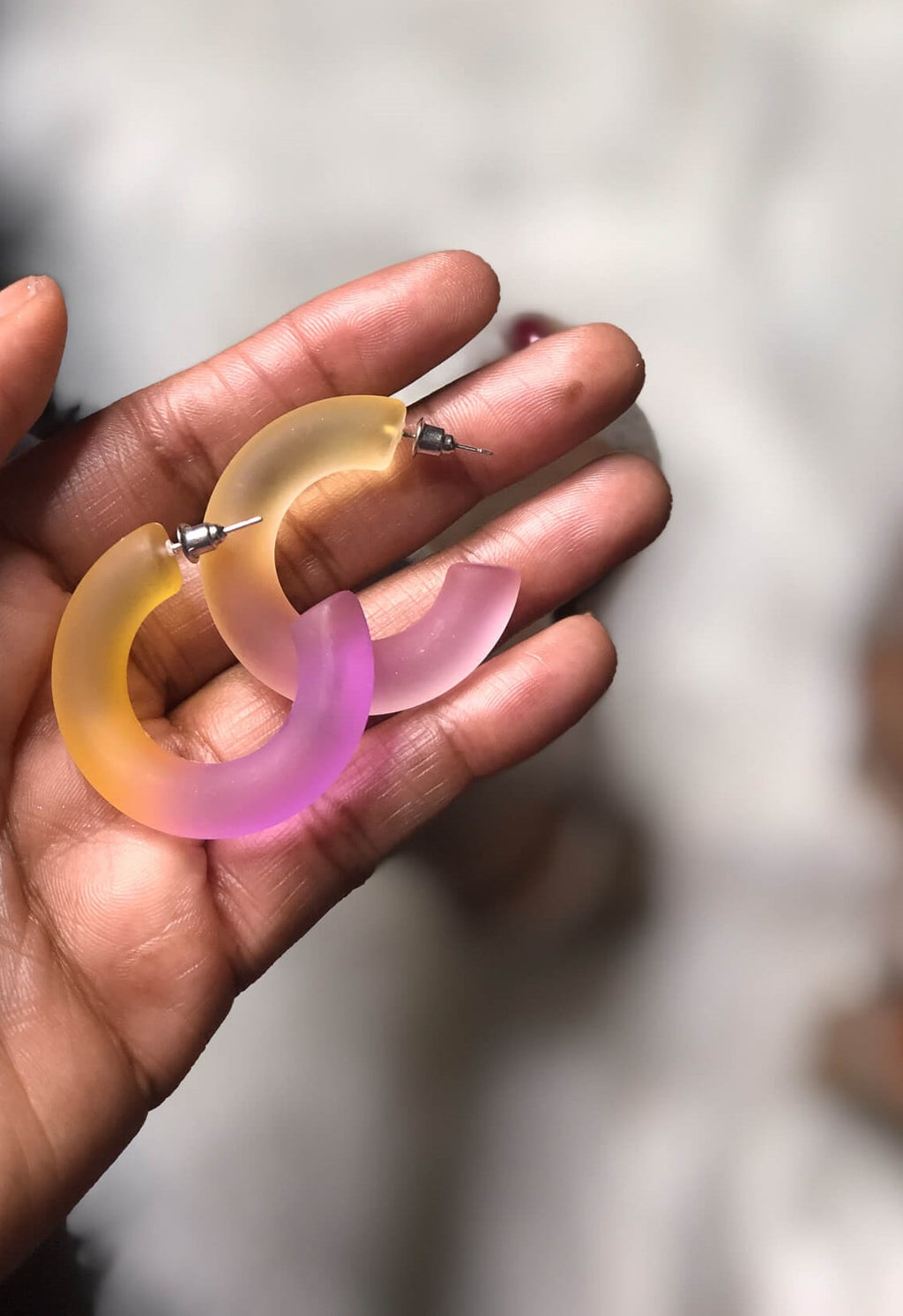 Pink Pineapple Acrylic Earrings